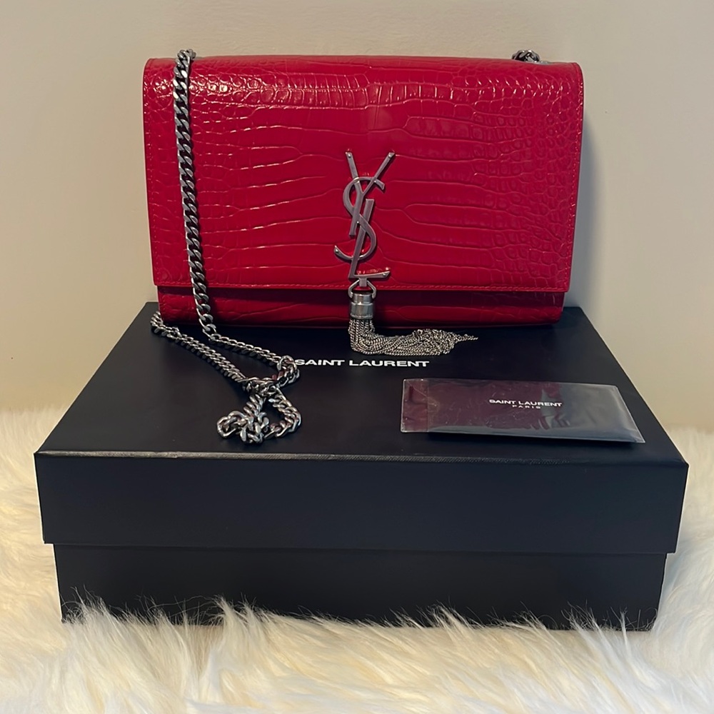 YSL Medium Kate Chain Bag in Crocodile Leather - Picture 4 of 17